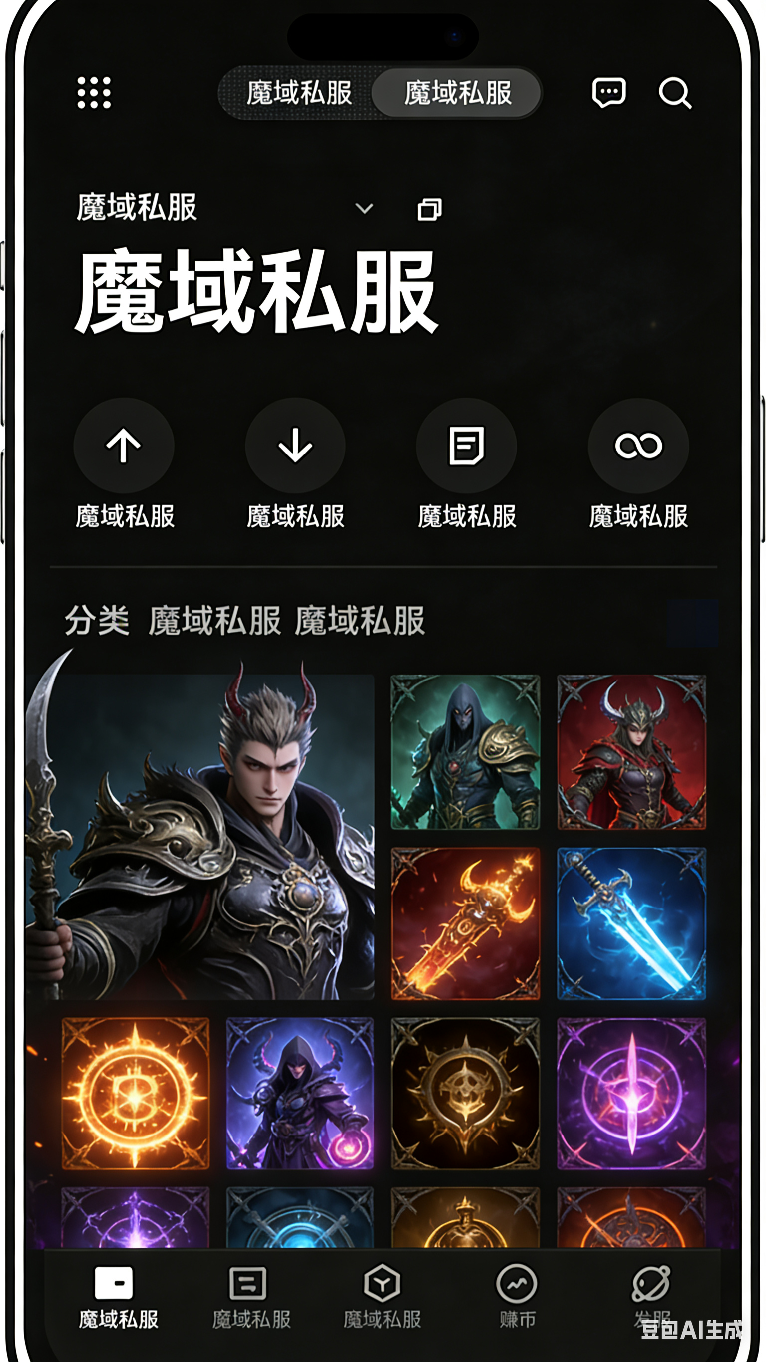 魔域私服神火部件合成界面